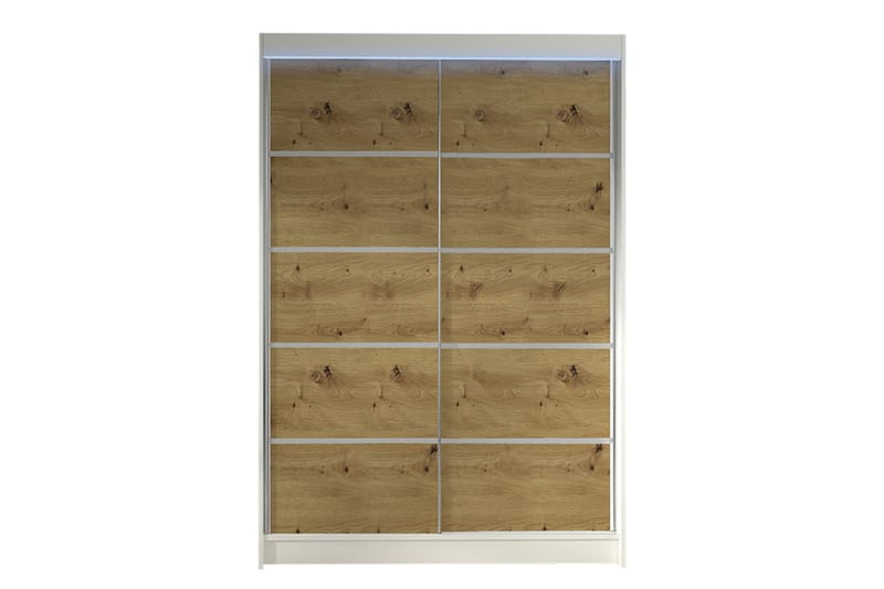 Liverpool Garderob 120x200 cm - Vit/Brun - Förvaring - Klädförvaring - Garderob & garderobssystem
