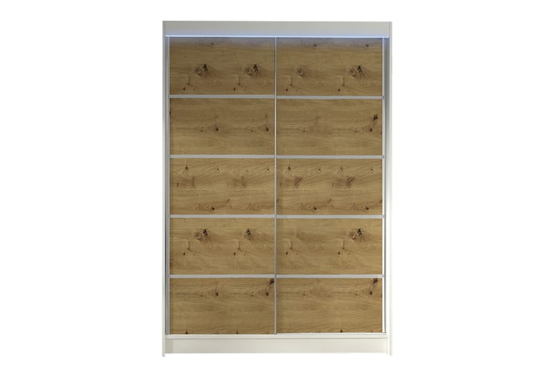 Liverpool Garderob 120x200 cm - Vit/Brun - Förvaring - Klädförvaring - Garderob & garderobssystem