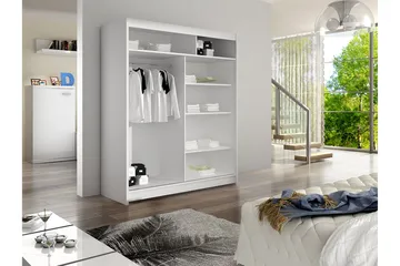 Liverpool Garderob m. Spegel 120x200 cm - Beige - Förvaring - Klädförvaring - Garderob & garderobssystem