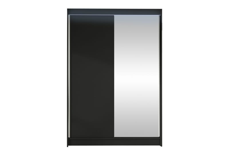 Liverpool Garderob m. Spegel 120x200 cm - Svart - Förvaring - Klädförvaring - Garderob & garderobssystem