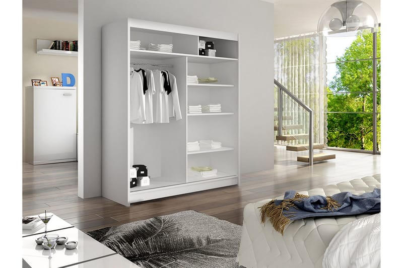 Liverpool Garderob m. Spegel 120x200 cm - Förvaring - Klädförvaring - Garderob & garderobssystem