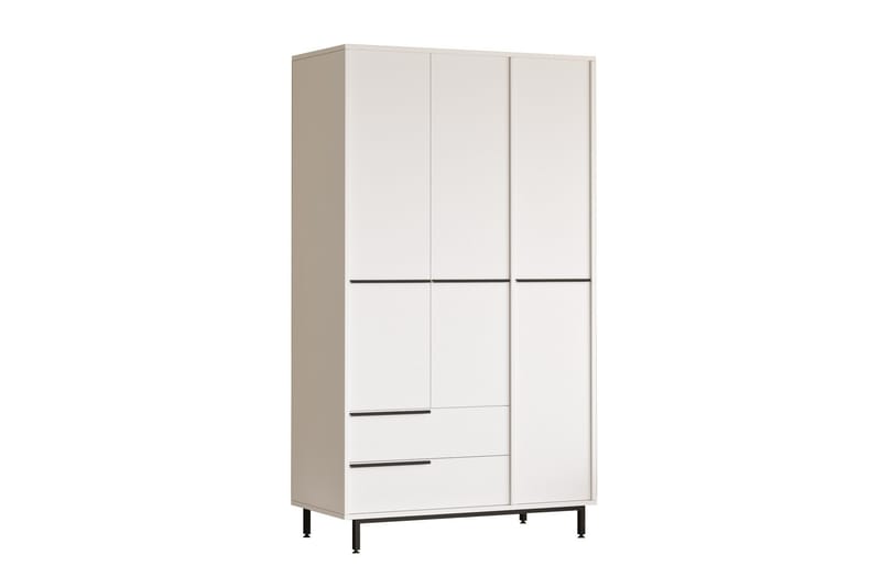 Liyakat Garderob 112,2 cm - Vit - Förvaring - Klädförvaring - Garderob & garderobssystem