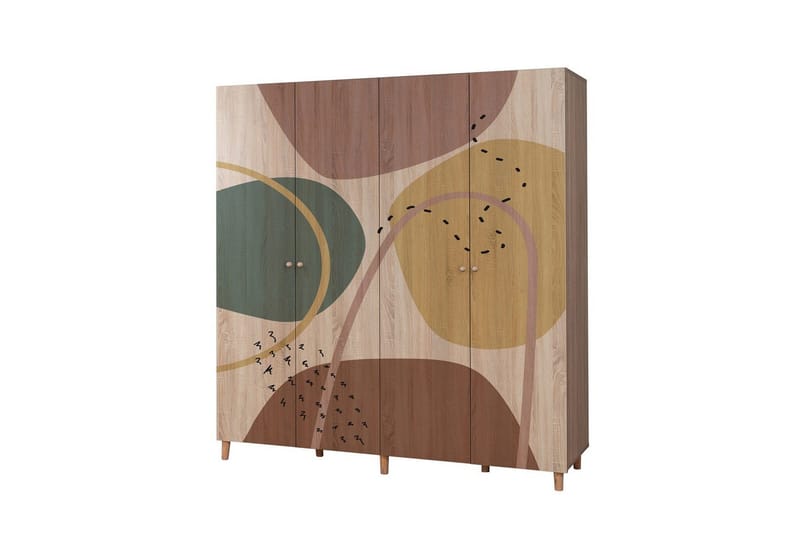 Loni Garderobsskåp 180x192 cm - Förvaring - Klädförvaring - Garderob & garderobssystem - Klädskåp & fristående garderob