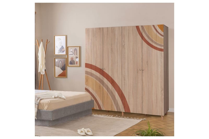 Loni Garderobsskåp 180x192 cm - Förvaring - Klädförvaring - Garderob & garderobssystem - Klädskåp & fristående garderob