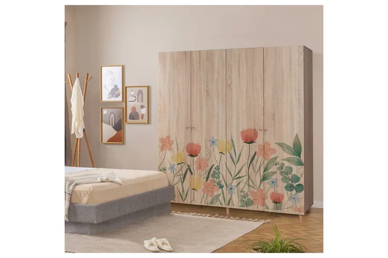 Loni Garderobsskåp 180x192 cm - Förvaring - Klädförvaring - Garderob & garderobssystem - Klädskåp & fristående garderob