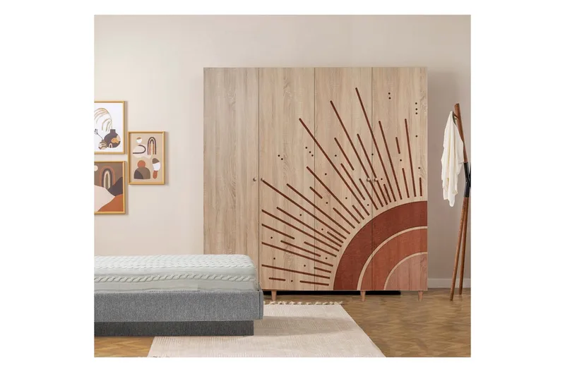 Loni Garderobsskåp 180x192 cm - Förvaring - Klädförvaring - Garderob & garderobssystem - Klädskåp & fristående garderob