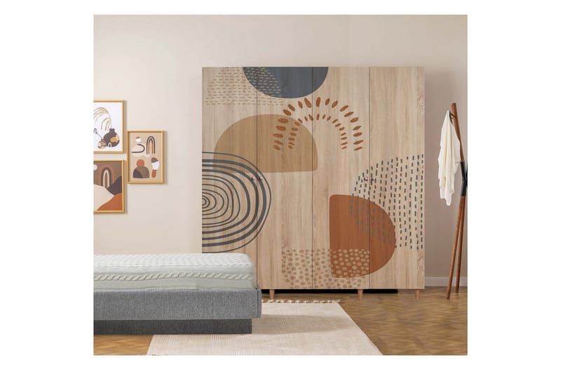 Loni Garderobsskåp 180x192 cm - Förvaring - Klädförvaring - Garderob & garderobssystem - Klädskåp & fristående garderob