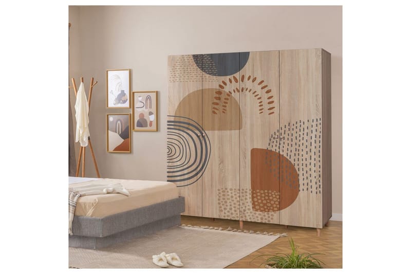 Loni Garderobsskåp 180x192 cm - Förvaring - Klädförvaring - Garderob & garderobssystem - Klädskåp & fristående garderob