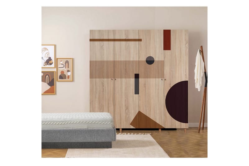 Loni Garderobsskåp 180x192 cm - Förvaring - Klädförvaring - Garderob & garderobssystem - Klädskåp & fristående garderob