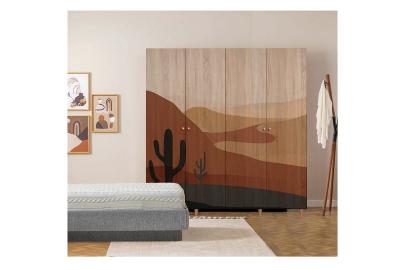 Loni Garderobsskåp 180x192 cm - Förvaring - Klädförvaring - Garderob & garderobssystem - Klädskåp & fristående garderob