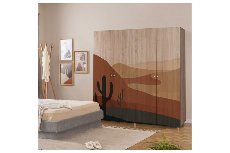 Loni Garderobsskåp 180x192 cm - Förvaring - Klädförvaring - Garderob & garderobssystem - Klädskåp & fristående garderob