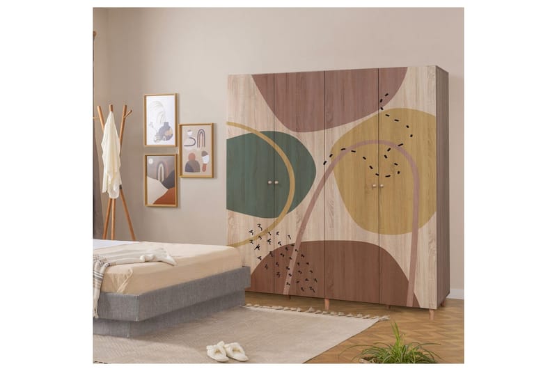 Loni Garderobsskåp 180x192 cm - Förvaring - Klädförvaring - Garderob & garderobssystem - Klädskåp & fristående garderob