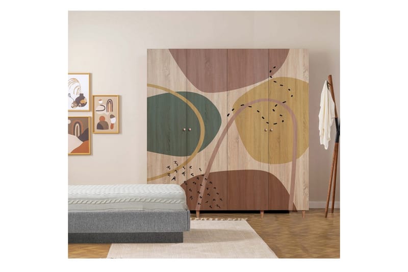 Loni Garderobsskåp 180x192 cm - Förvaring - Klädförvaring - Garderob & garderobssystem - Klädskåp & fristående garderob