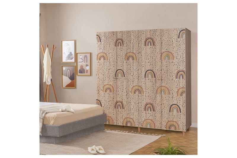 Loni Garderobsskåp 180x192 cm - Förvaring - Klädförvaring - Garderob & garderobssystem - Klädskåp & fristående garderob