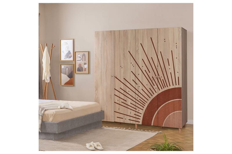 Loni Garderobsskåp 180x192 cm - Förvaring - Klädförvaring - Garderob & garderobssystem - Klädskåp & fristående garderob