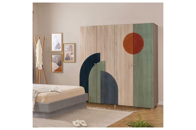 Loni Garderobsskåp 180x192 cm - Förvaring - Klädförvaring - Garderob & garderobssystem - Klädskåp & fristående garderob