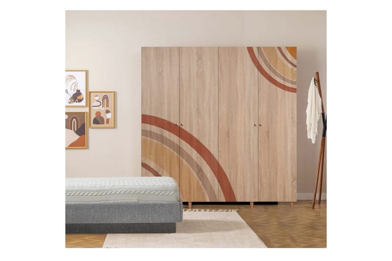 Loni Garderobsskåp 180x192 cm - Förvaring - Klädförvaring - Garderob & garderobssystem - Klädskåp & fristående garderob