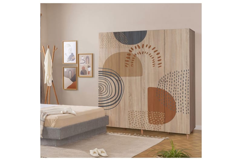 Loni Garderobsskåp 180x192 cm - Förvaring - Klädförvaring - Garderob & garderobssystem - Klädskåp & fristående garderob