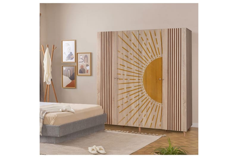 Loni Garderobsskåp 180x192 cm - Förvaring - Klädförvaring - Garderob & garderobssystem - Klädskåp & fristående garderob