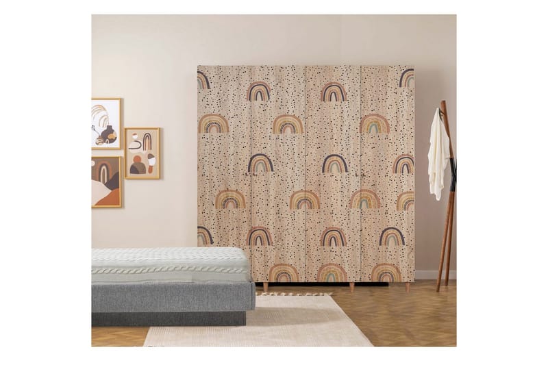 Loni Garderobsskåp 180x192 cm - Förvaring - Klädförvaring - Garderob & garderobssystem - Klädskåp & fristående garderob