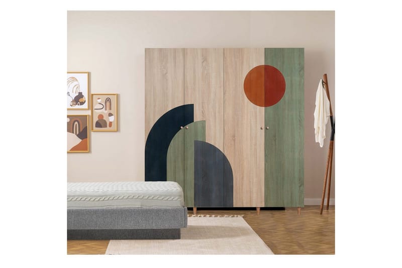 Loni Garderobsskåp 180x192 cm - Förvaring - Klädförvaring - Garderob & garderobssystem - Klädskåp & fristående garderob