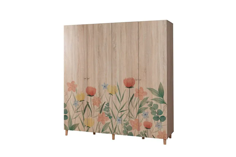 Loni Garderobsskåp 180x192 cm - Förvaring - Klädförvaring - Garderob & garderobssystem - Klädskåp & fristående garderob