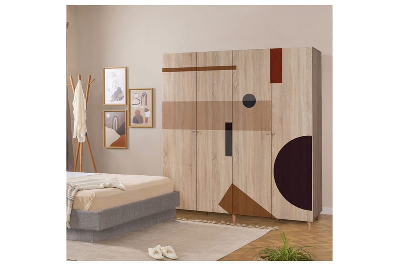 Loni Garderobsskåp 180x192 cm - Förvaring - Klädförvaring - Garderob & garderobssystem - Klädskåp & fristående garderob