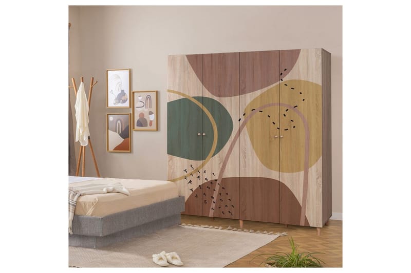 Loni Garderobsskåp 180x192 cm - Förvaring - Klädförvaring - Garderob & garderobssystem - Klädskåp & fristående garderob