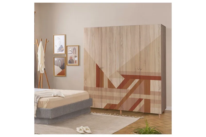 Loni Garderobsskåp 180x192 cm - Förvaring - Klädförvaring - Garderob & garderobssystem - Klädskåp & fristående garderob