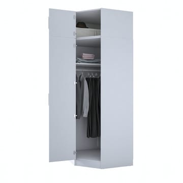 Lorvik Garderob 91x255x57,5 cm - Vit - Förvaring - Klädförvaring - Garderob & garderobssystem - Klädskåp & fristående garderob