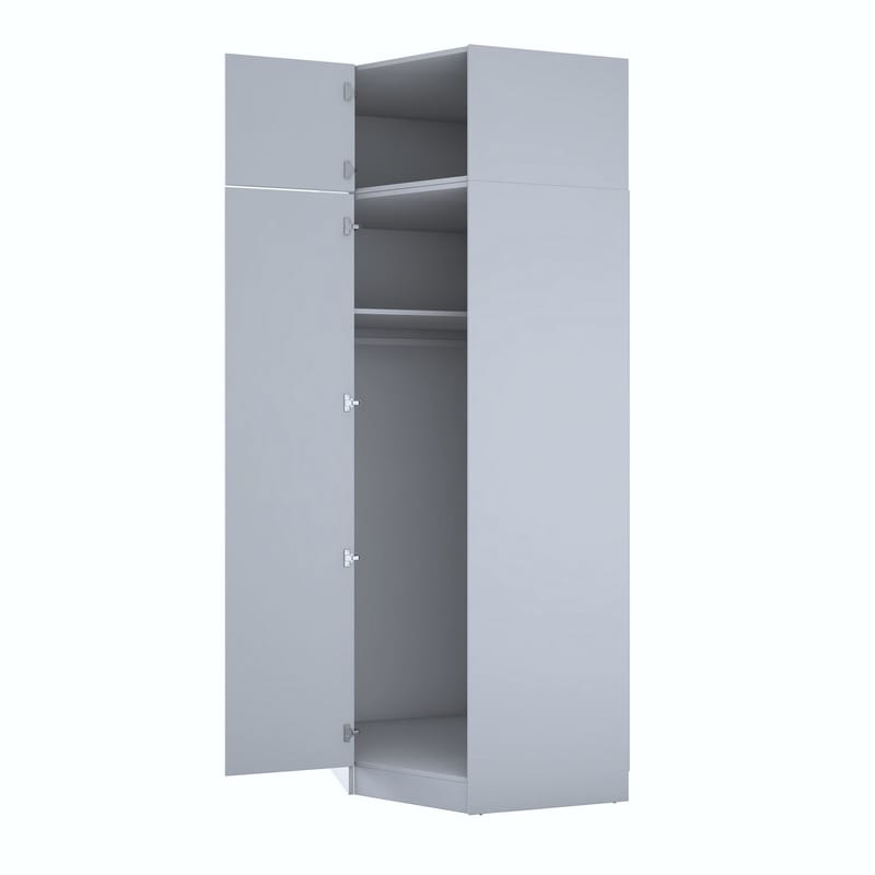 Lorvik Garderob 91x255x57,5 cm - Vit - Förvaring - Klädförvaring - Garderob & garderobssystem - Klädskåp & fristående garderob