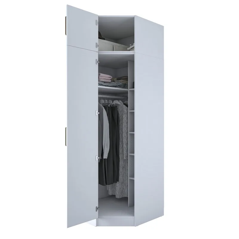 Lorvik Garderob 91x255x57,5 cm, Vit