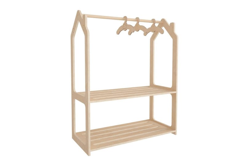 Luno Garderobdsskåp 86x110 cm - Brun - Förvaring - Klädförvaring - Garderob & garderobssystem - Klädskåp & fristående garderob