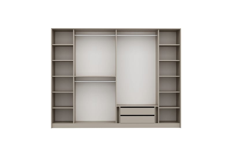 Luxe Garderob 270 cm - Guld/Vit - Förvaring - Klädförvaring - Garderob & garderobssystem