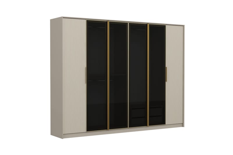 Luxe Garderob 270 cm - Guld/Vit - Förvaring - Klädförvaring - Garderob & garderobssystem