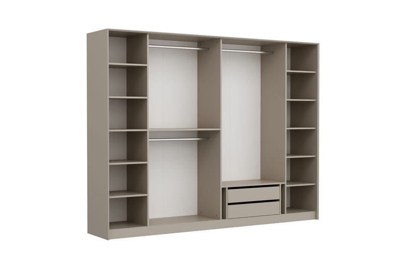 Luxe Garderob 270 cm - Guld/Vit - Förvaring - Klädförvaring - Garderob & garderobssystem