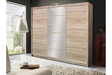 Malibu Garderob 250x61x215 cm - Beige - Förvaring - Klädförvaring - Garderob & garderobssystem