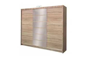 Malibu Garderob 250x61x215 cm - Beige - Förvaring - Klädförvaring - Garderob & garderobssystem