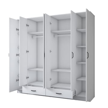 Mardal Garderob 210x210x51,7 cm - Vit - Förvaring - Klädförvaring - Garderob & garderobssystem - Klädskåp & fristående garderob