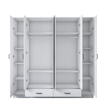Mardal Garderob 210x210x51,7 cm - Vit - Förvaring - Klädförvaring - Garderob & garderobssystem - Klädskåp & fristående garderob