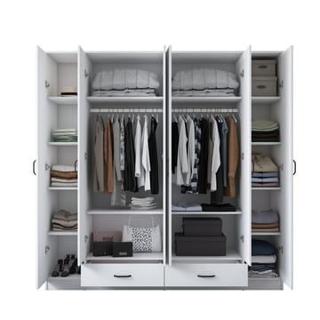 Mardal Garderob 210x210x51,7 cm - Vit - Förvaring - Klädförvaring - Garderob & garderobssystem - Klädskåp & fristående garderob