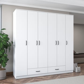 Mardal Garderob 210x210x51,7 cm - Vit - Förvaring - Klädförvaring - Garderob & garderobssystem - Klädskåp & fristående garderob