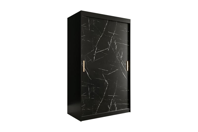 Marmuria Garderob 120 cm Marmormönster - Svart - Förvaring - Klädförvaring - Garderob & garderobssystem
