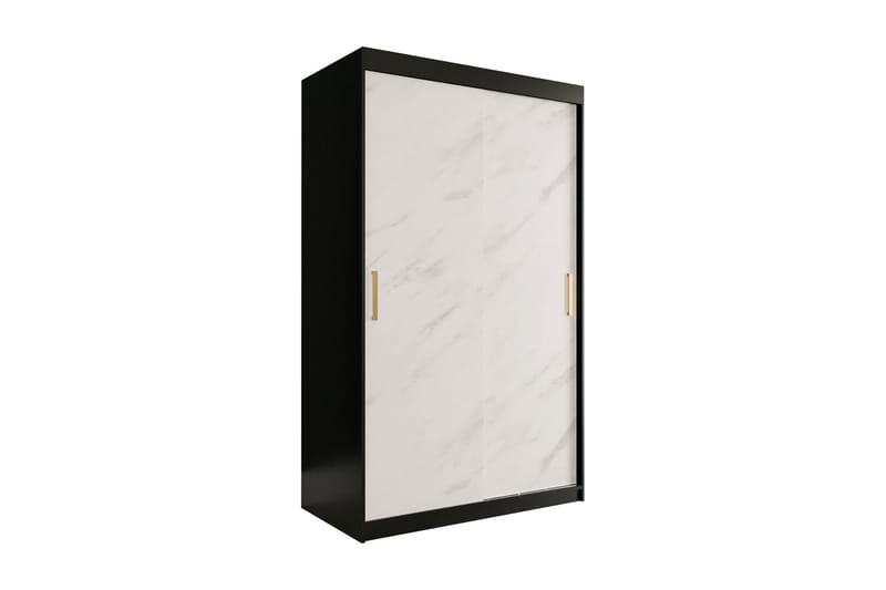 Marmuria Garderob 120 cm Marmormönster - Svart/Vit/Guld - Förvaring - Klädförvaring - Garderob & garderobssystem