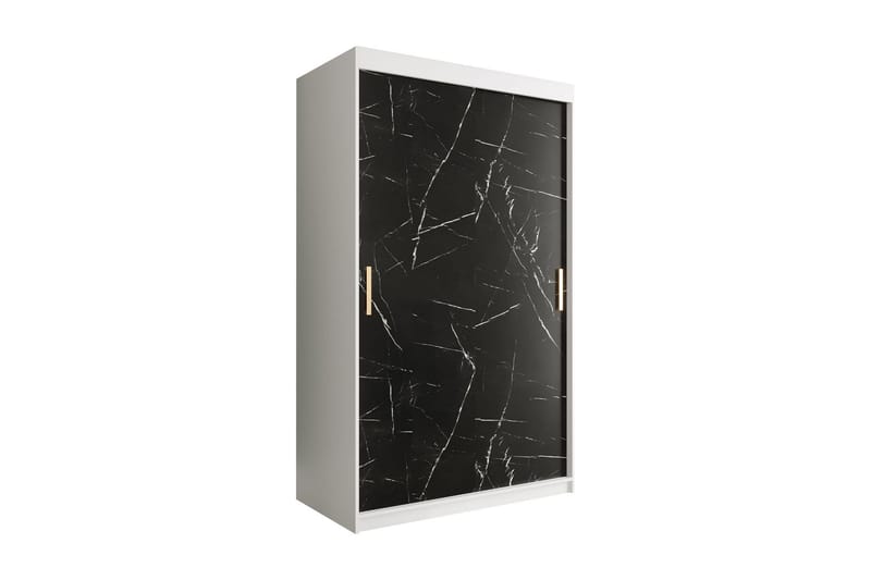 Marmuria Garderob 120 cm Marmormönster - Vit/Svart/Guld - Förvaring - Klädförvaring - Garderob & garderobssystem