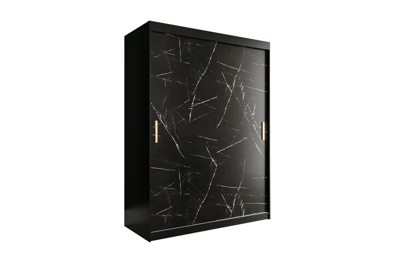 Marmuria Garderob 150 cm Marmormönster - Svart - Förvaring - Klädförvaring - Garderob & garderobssystem