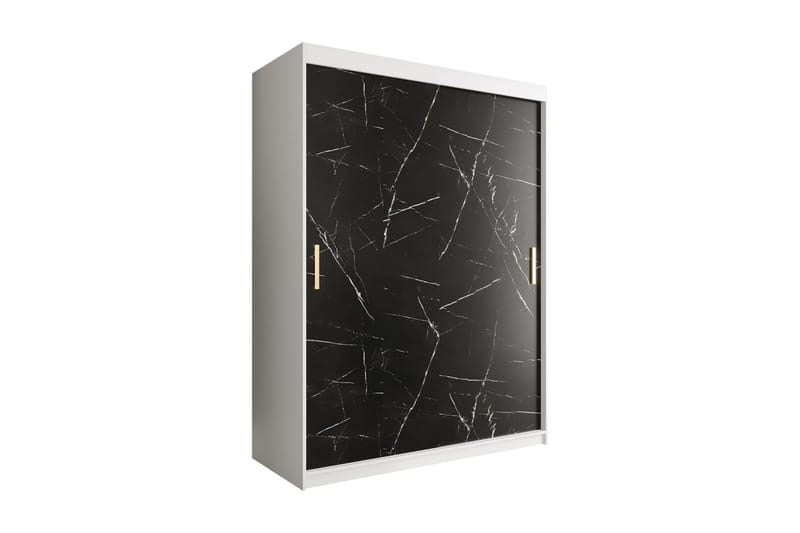 Marmuria Garderob 150 cm Marmormönster - Vit/Svart/Guld - Förvaring - Klädförvaring - Garderob & garderobssystem