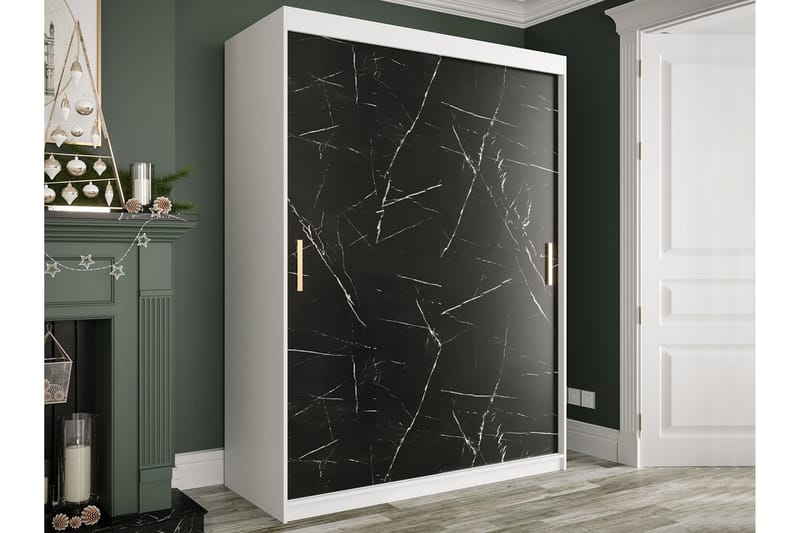 Marmuria Garderob 150 cm Marmormönster - Vit/Svart/Guld - Förvaring - Klädförvaring - Garderob & garderobssystem