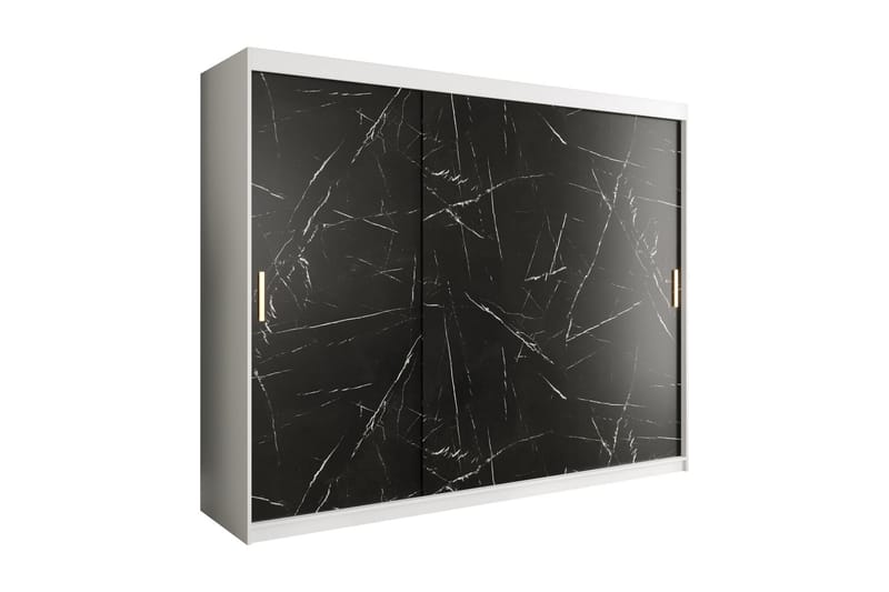 Marmuria Garderob 250 cm Marmormönster - Vit/Svart/Guld - Förvaring - Klädförvaring - Garderob & garderobssystem