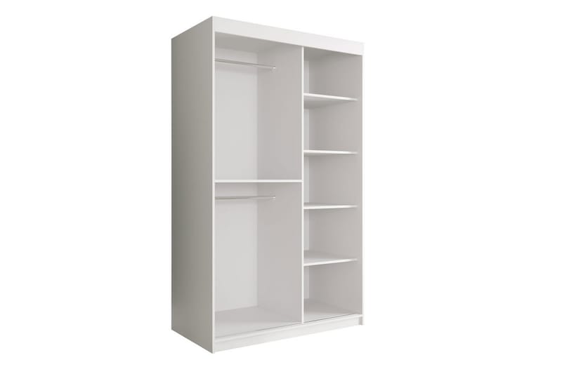 Marmuria Garderob med Speglar Kant 120 cm Marmormönster - Svart/Vit/Guld - Förvaring - Klädförvaring - Garderob & garderobssystem